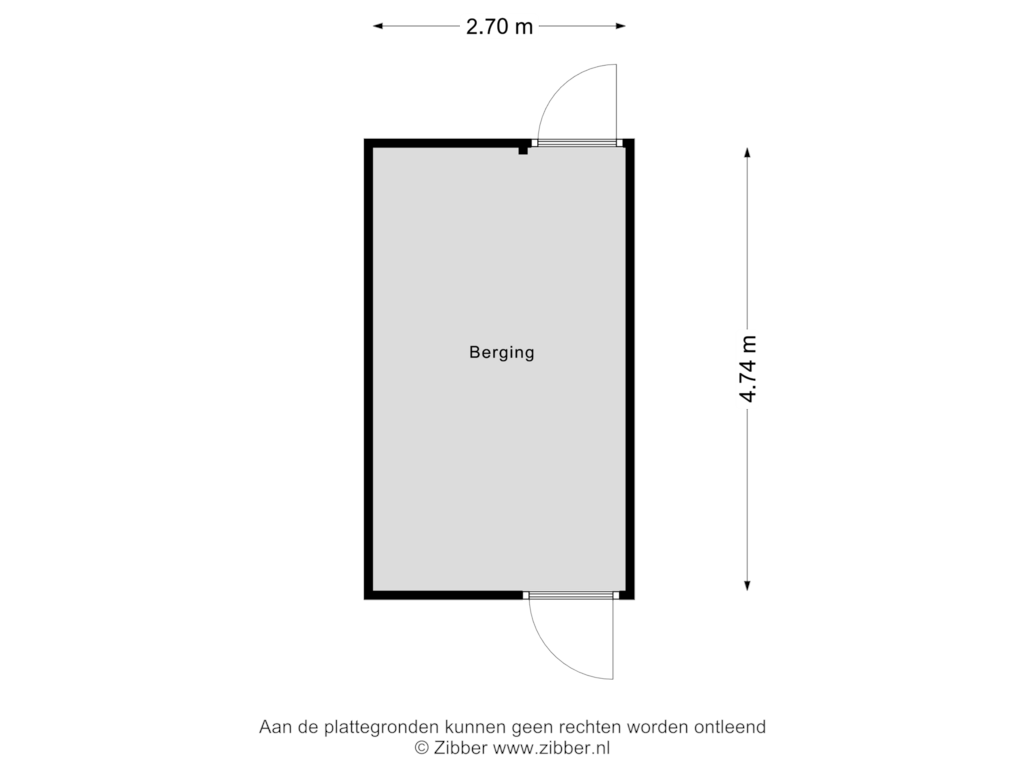 View floorplan of Berging of Rembrandtstraat 30