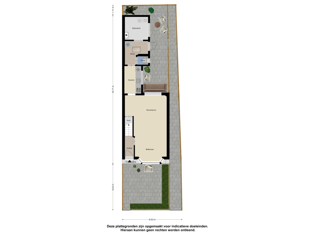 Bekijk plattegrond van Begane Grond tuin van Schooldijkje 28