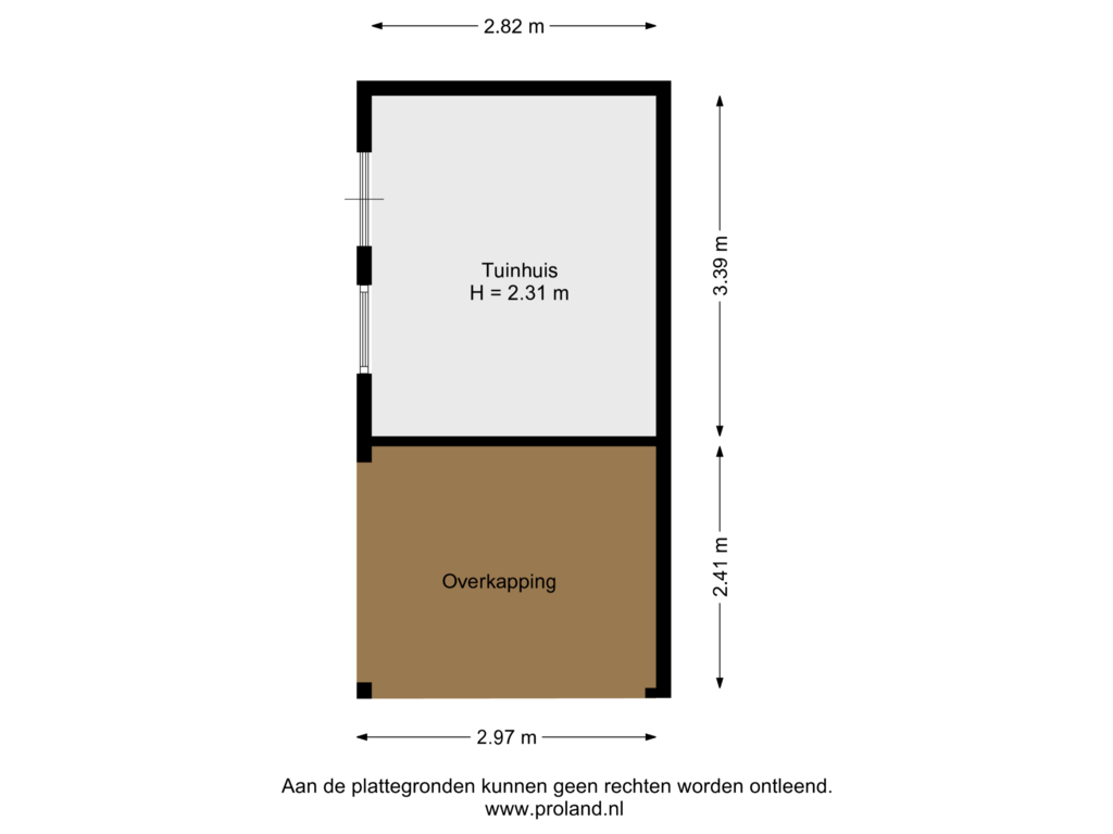 View floorplan of Tuinhuis of It Sinderlân 31