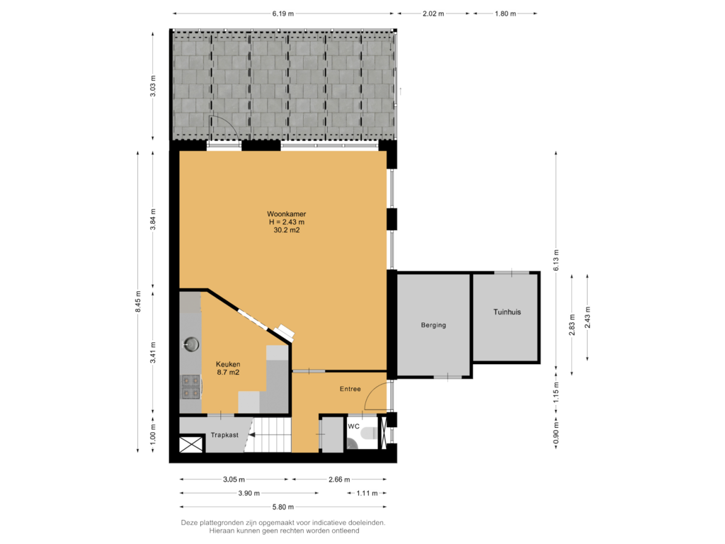 Bekijk plattegrond van Begane Grond van Hermelijnwit 16