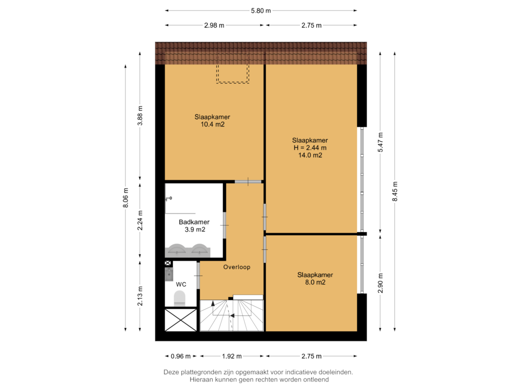 Bekijk plattegrond van 1e Verdieping van Hermelijnwit 16