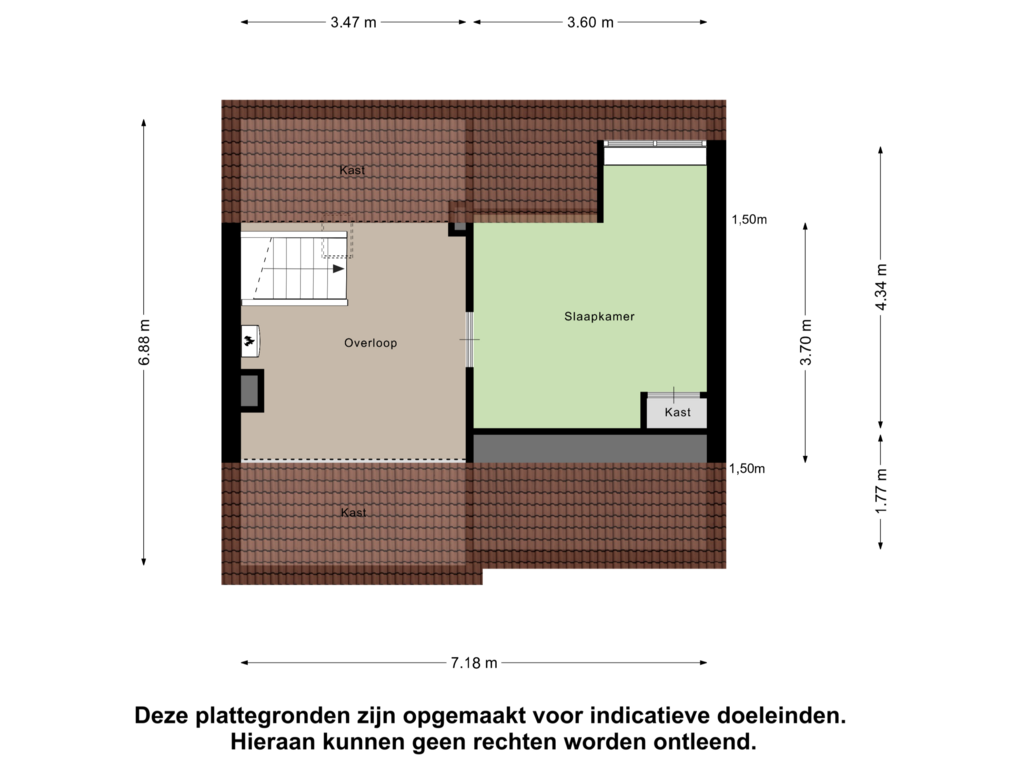 Bekijk plattegrond van Tweede Verdieping van Eize Bosstraat 12