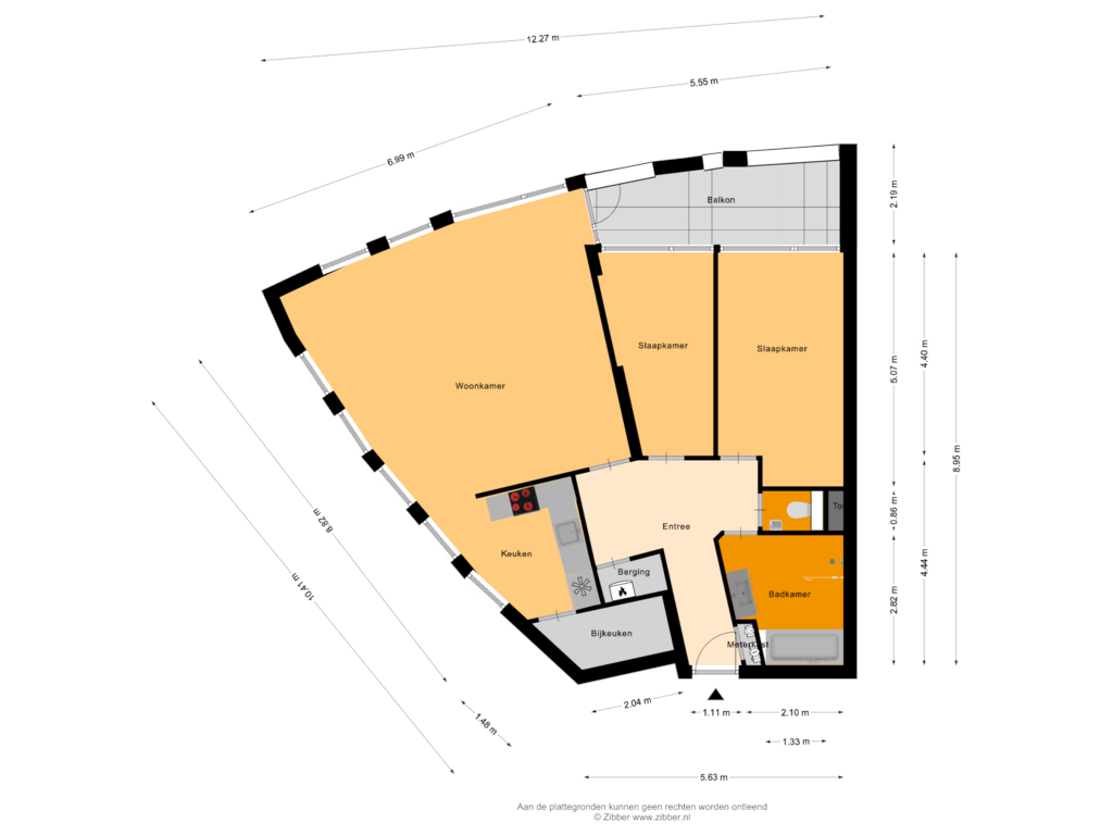 View floorplan of Appartement of De Mui 1