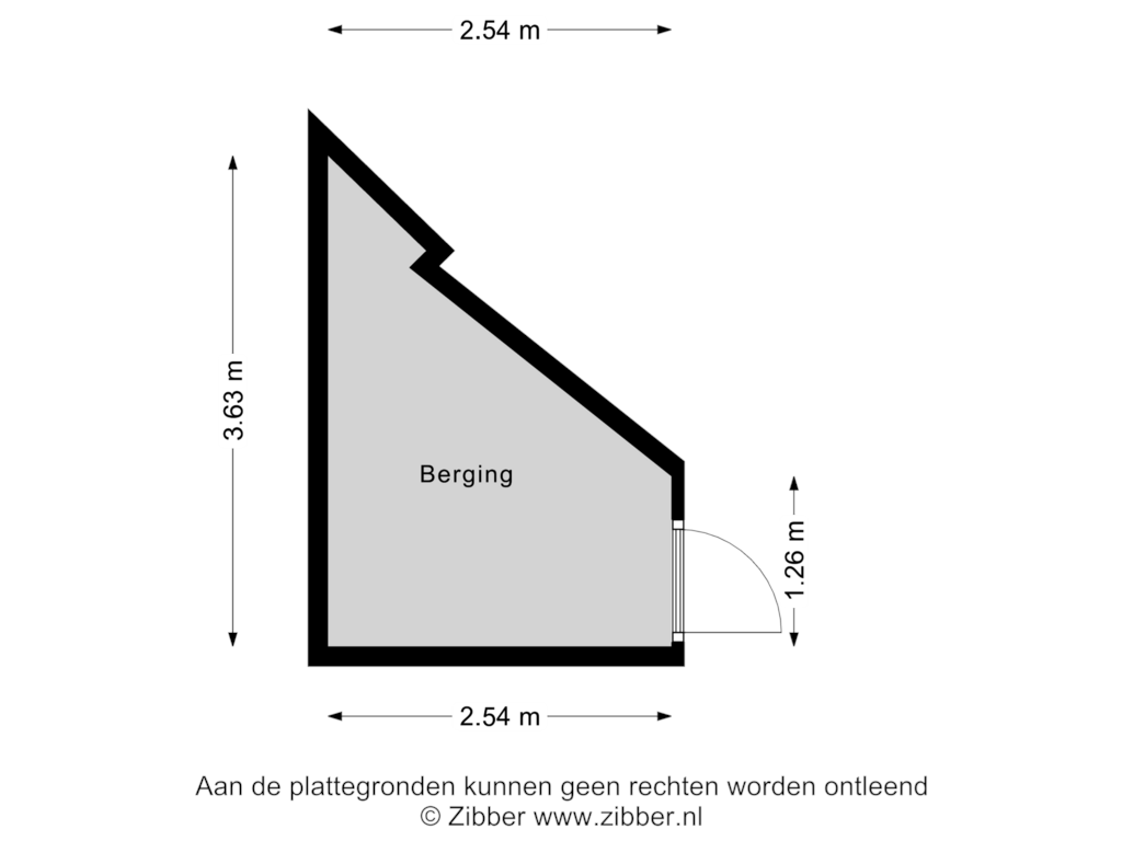 View floorplan of Berging of De Mui 1