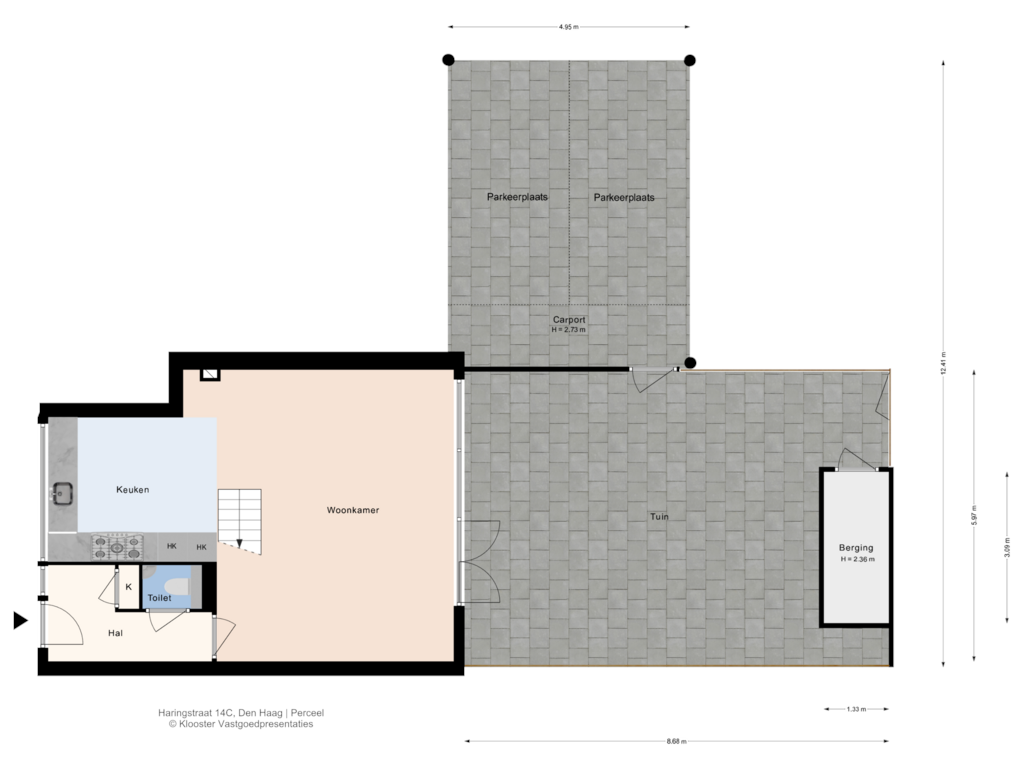 Bekijk plattegrond van Perceel van Haringstraat 14-C