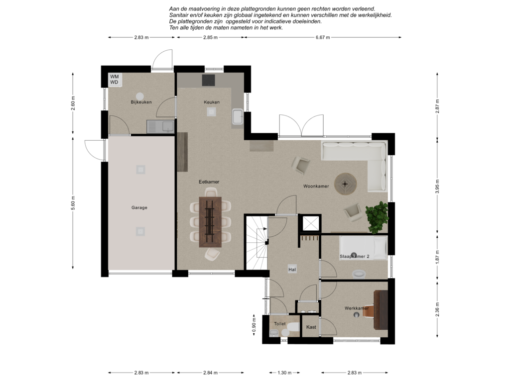 View floorplan of Beganegrond 3D of Wilhelminalaan 16