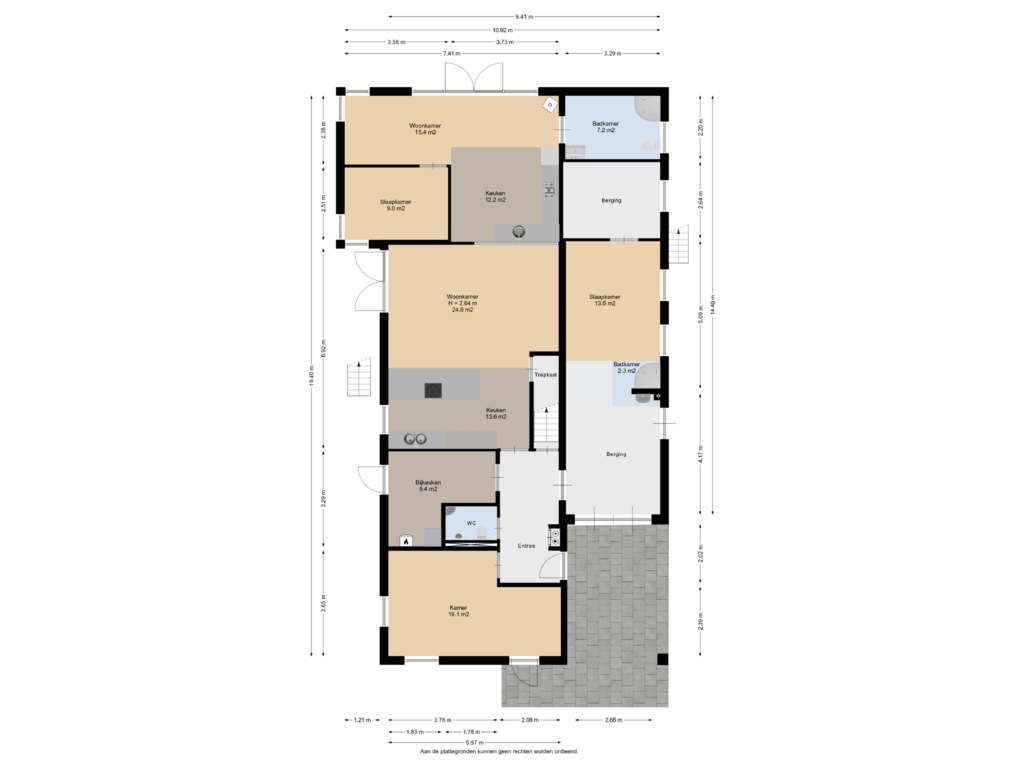 Bekijk plattegrond van Begane Grond van Auck Petersstrjitte 2