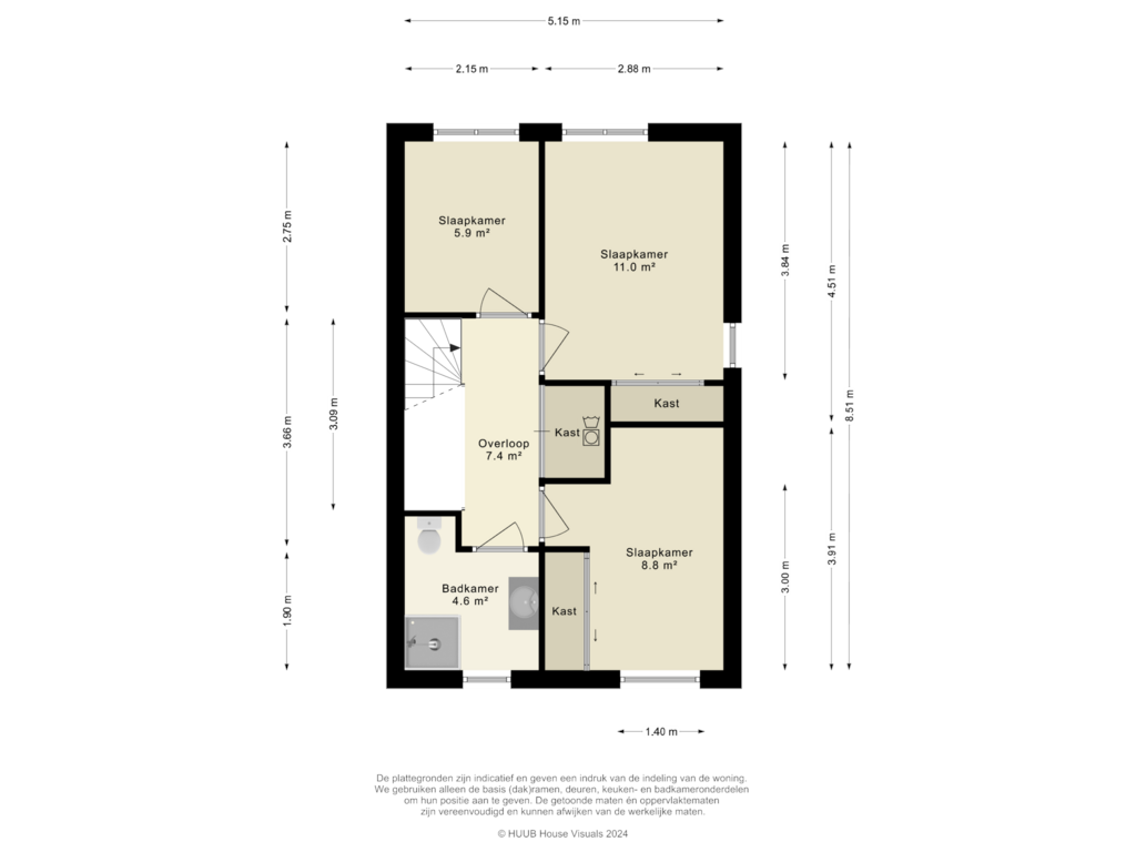 Bekijk plattegrond van 1e Verdieping van Laura Bassihof 16