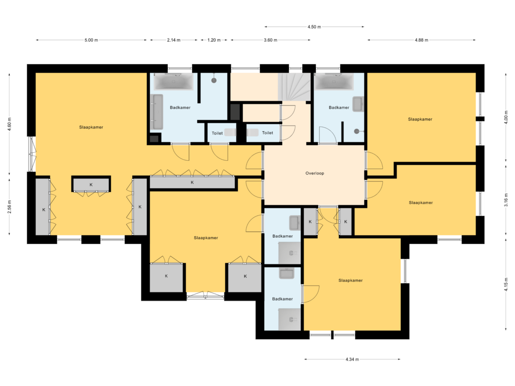 Bekijk plattegrond van 1e Verdieping van Groenevelt 30