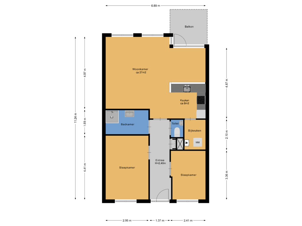 Bekijk plattegrond van Appartement van Aalscholver 23