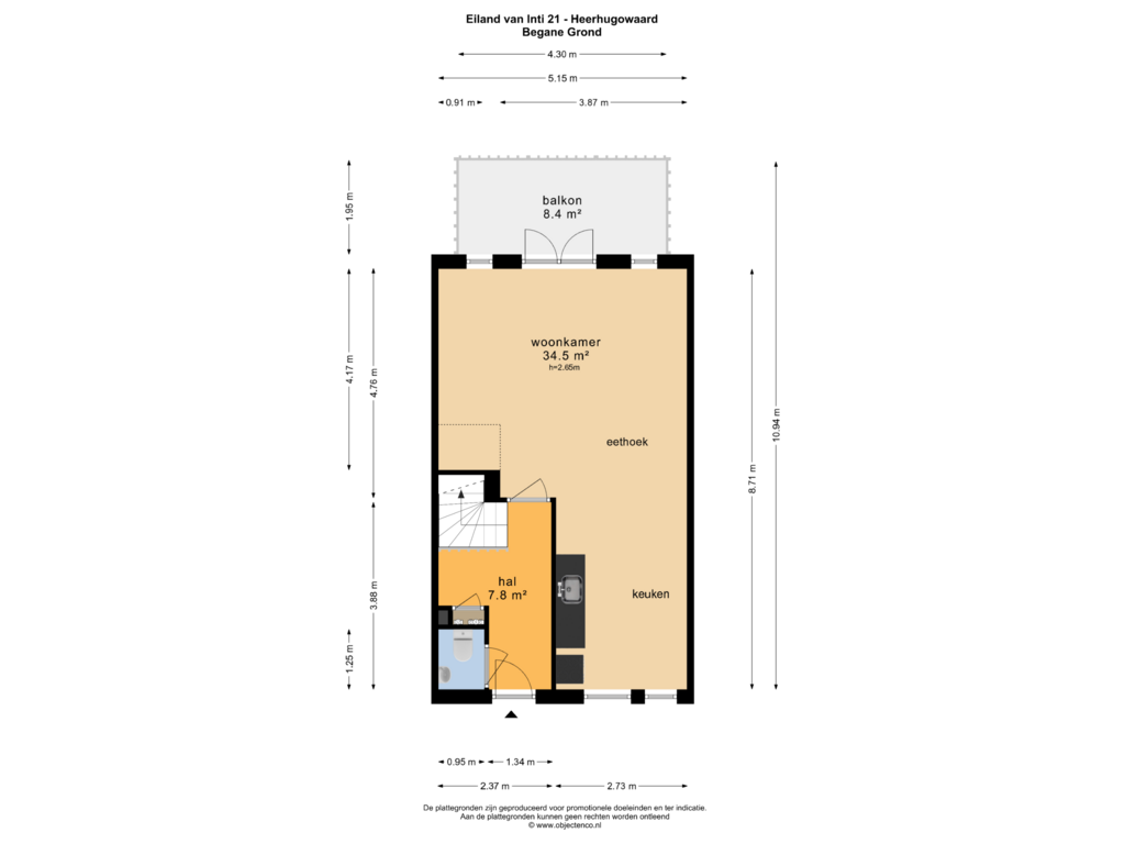 Bekijk plattegrond van BEGANE GROND van Eiland van Inti 21