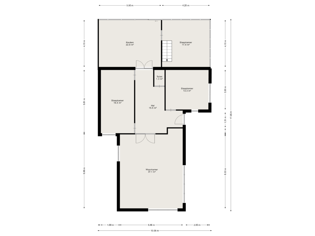 Bekijk plattegrond van Begane grond van Dalstraat 23