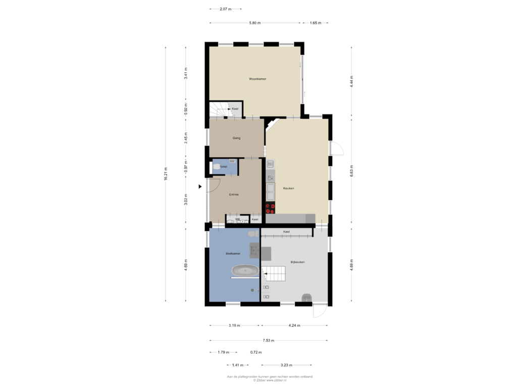 Bekijk plattegrond van Begane Grond van Duindijk 1