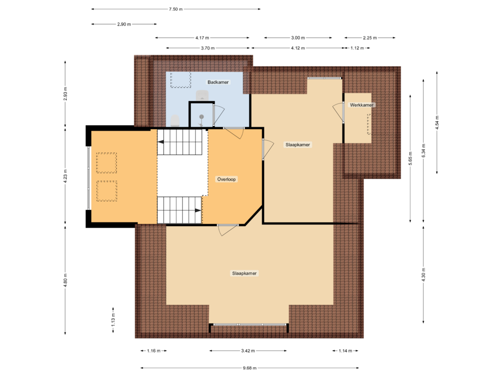 Bekijk plattegrond van 2e verdieping van Hoofdstraat 185