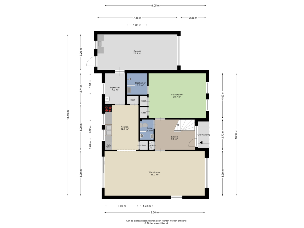 Bekijk plattegrond van Begane Grond van Postgang 2