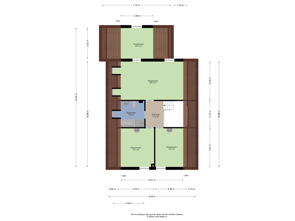 Bekijk plattegrond van Eerste Verdieping van Postgang 2