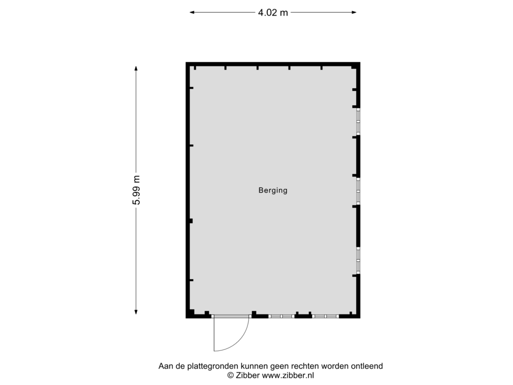 View floorplan of Berging of Zutphenseweg 74