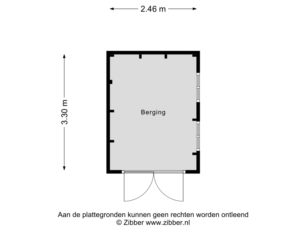 View floorplan of Berging of Zutphenseweg 74