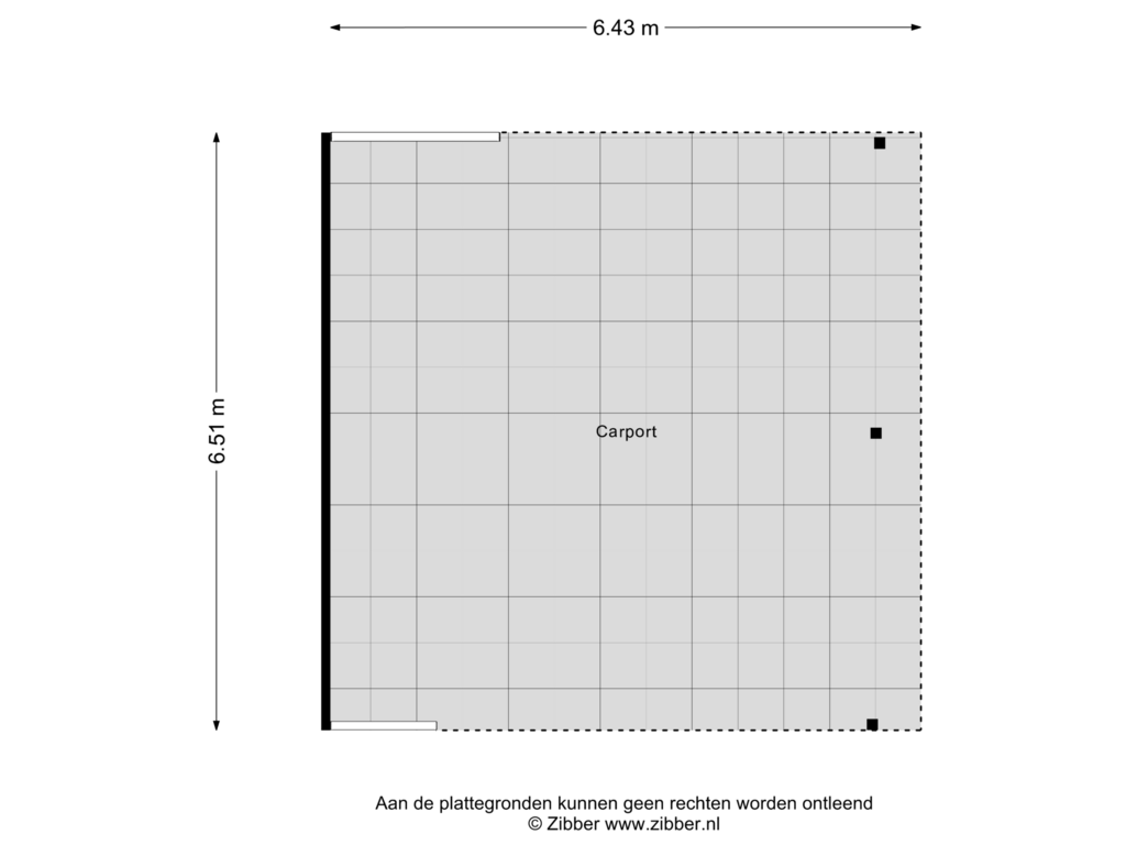 View floorplan of Carport of Zutphenseweg 74