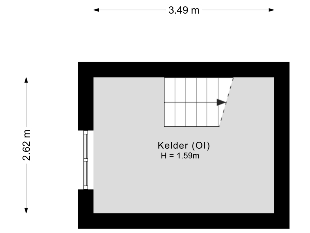 Bekijk plattegrond van Kelder van Hogestraat 66