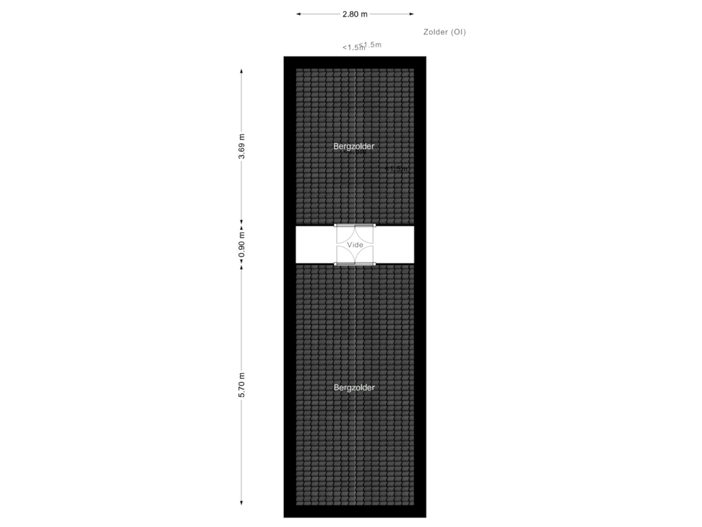 Bekijk plattegrond van 2e verdieping van Hogestraat 66