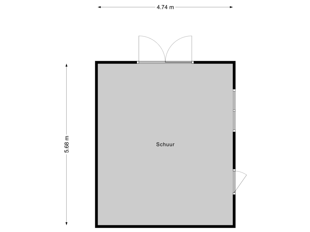 Bekijk plattegrond van Schuur van Hogestraat 66