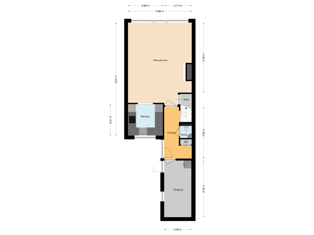 Bekijk plattegrond van Begane grond van Koraal 40