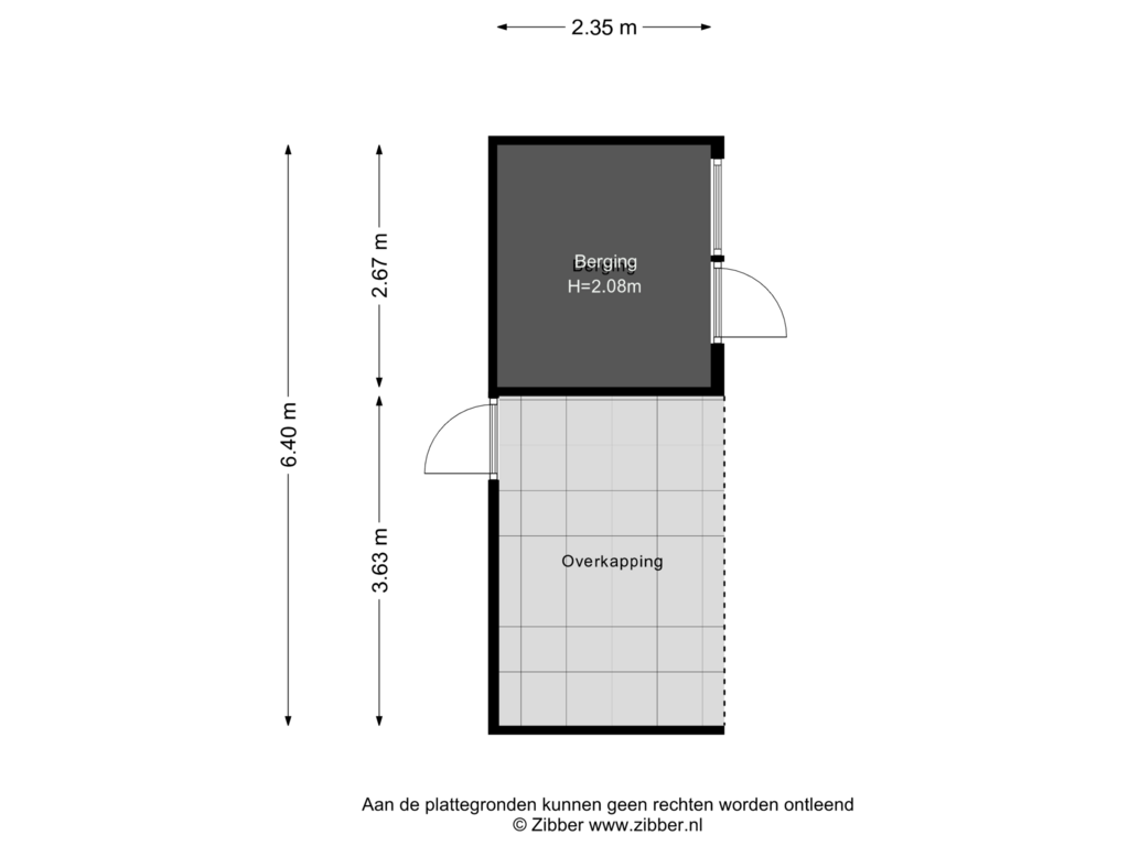 Bekijk plattegrond van Berging van Wilgenlaan 38