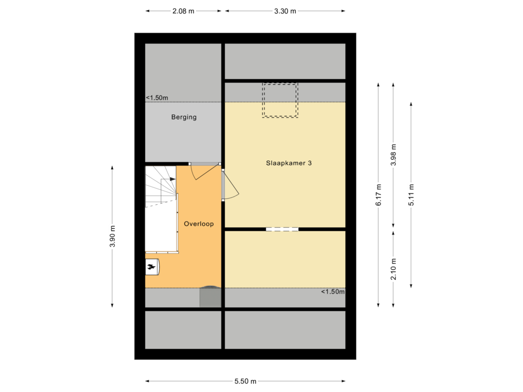 Bekijk plattegrond van Tweede verdieping van De Praam 18