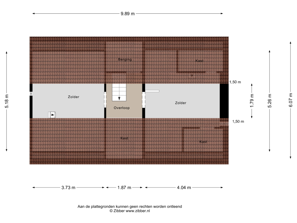 Bekijk plattegrond van Zolder van Nieuwstraat 130