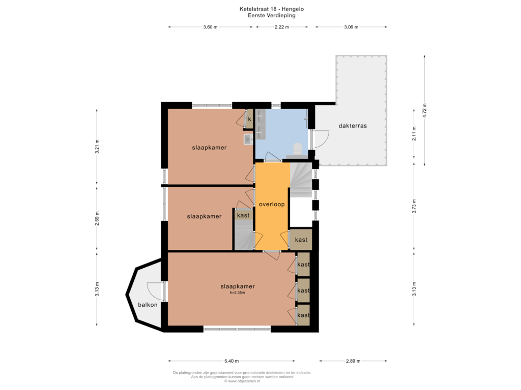 Bekijk plattegrond van Eerste Verdieping van Ketelstraat 18