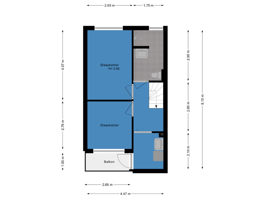 Bekijk plattegrond van Eerste etage van Lazaruskade 49