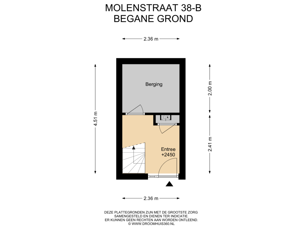 Bekijk plattegrond van Begane grond van Molenstraat 38-B