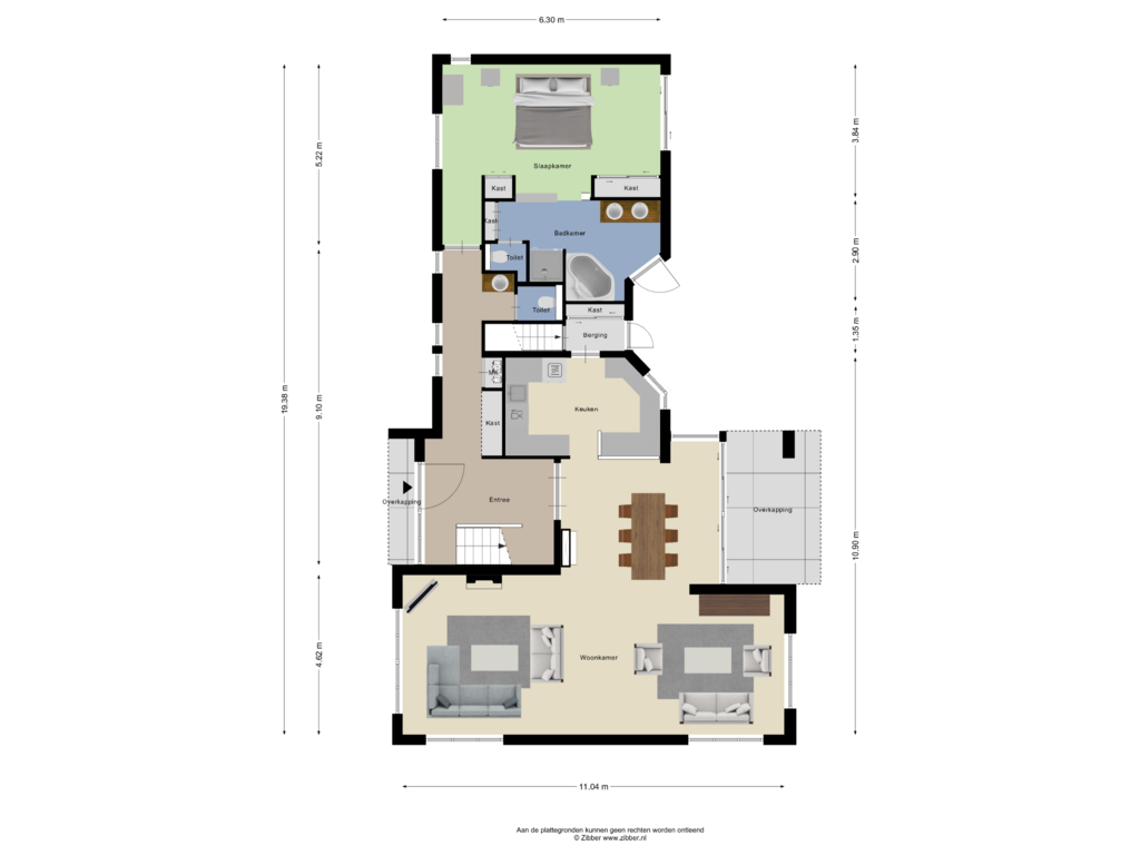 Bekijk plattegrond van Begane Grond van Merellaan 9