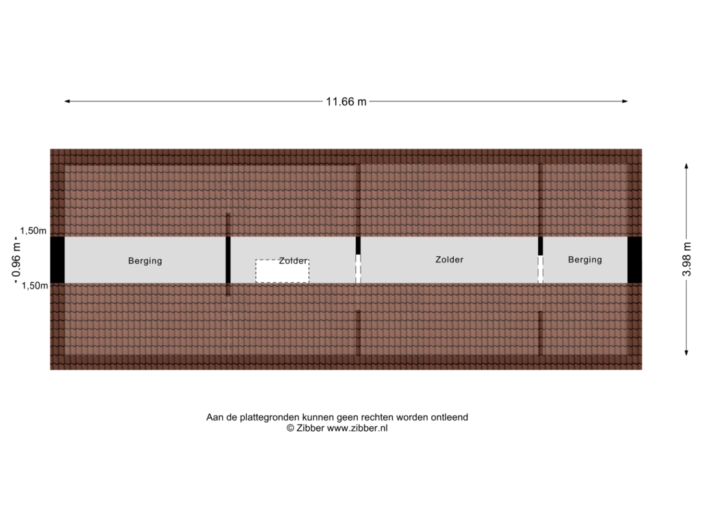 Bekijk plattegrond van Zolder van Merellaan 9