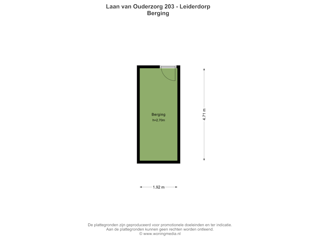 Bekijk plattegrond van Berging van Laan van Ouderzorg 203