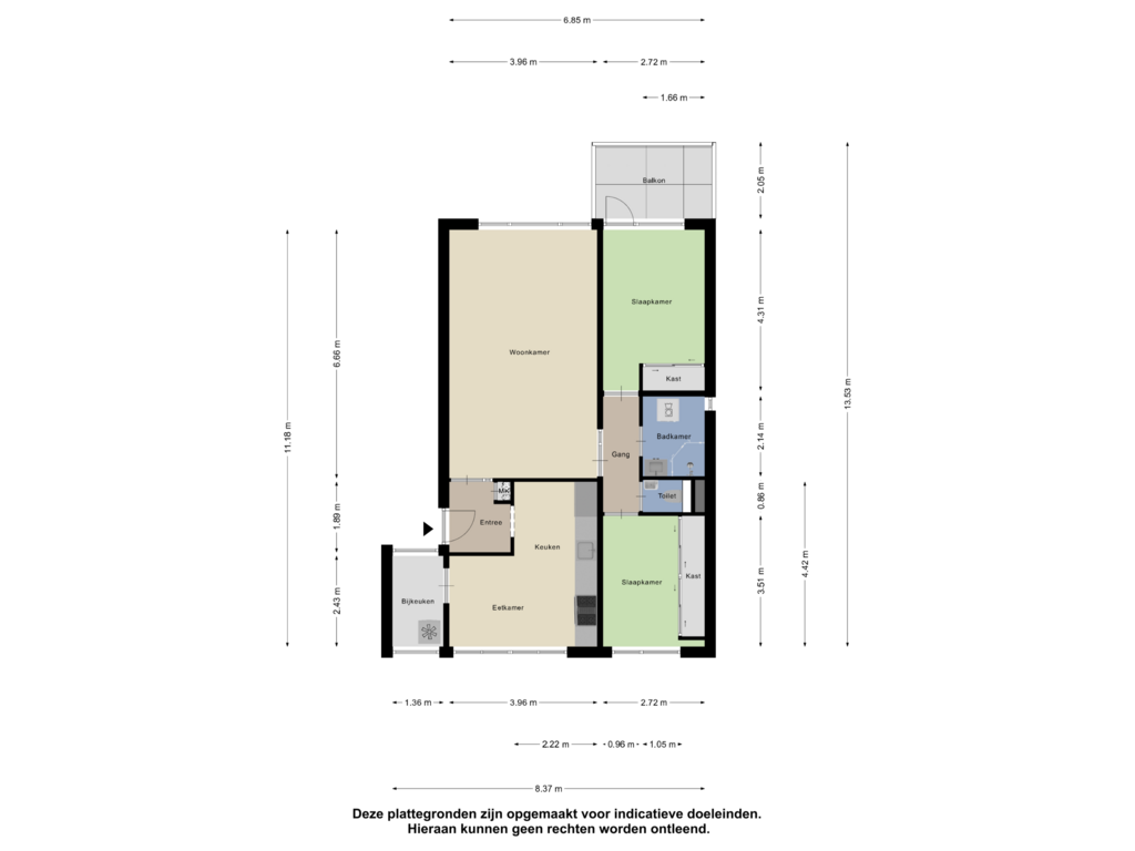 View floorplan of Appartement of Royaardsplein 120