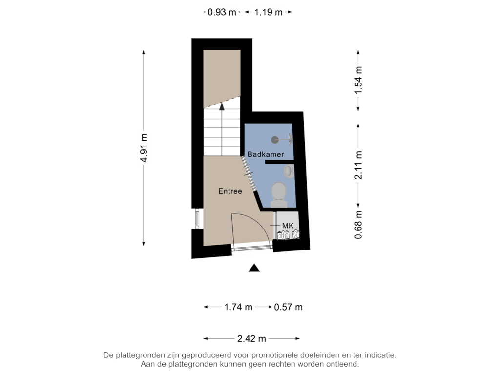 Bekijk plattegrond van Begane Grond van Misterweg 3