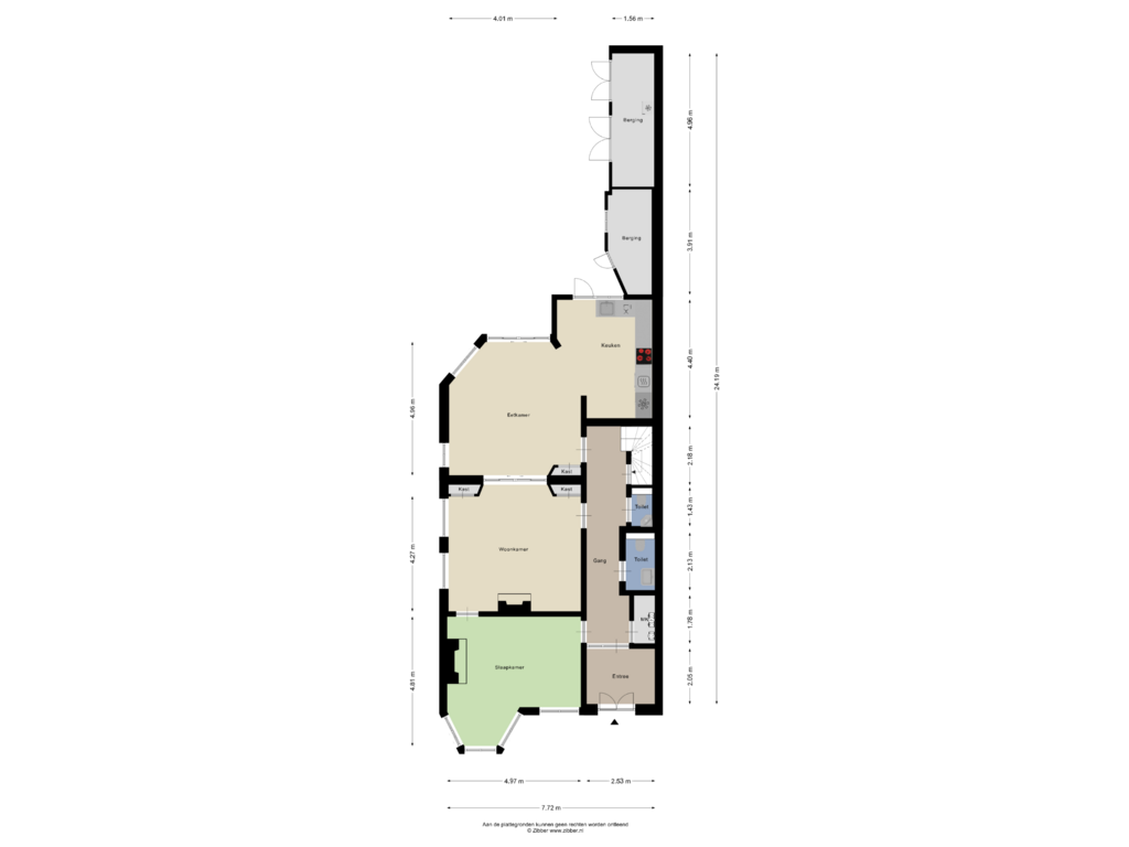 View floorplan of Begane Grond of Noordeindeplein 2-B