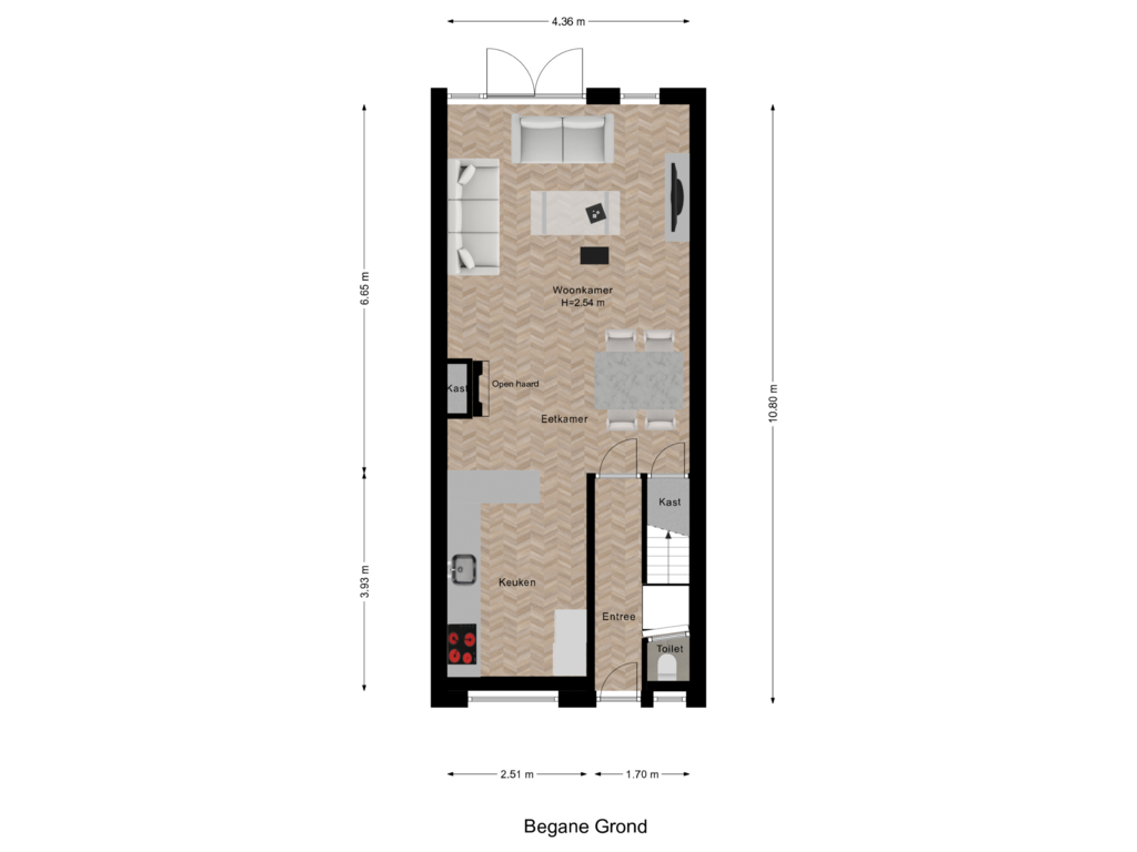 Bekijk plattegrond van Begane Grond van Schuytstraat 95