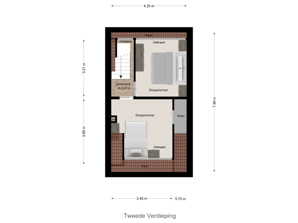 Bekijk plattegrond van Tweede Verdieping van Schuytstraat 95