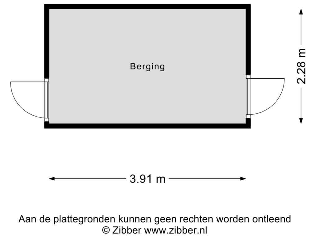 Bekijk plattegrond van Berging van Cornelis Claasz Baas Hof 5