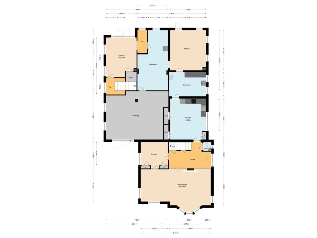 View floorplan of Begane grond of Dorpsstraat 32