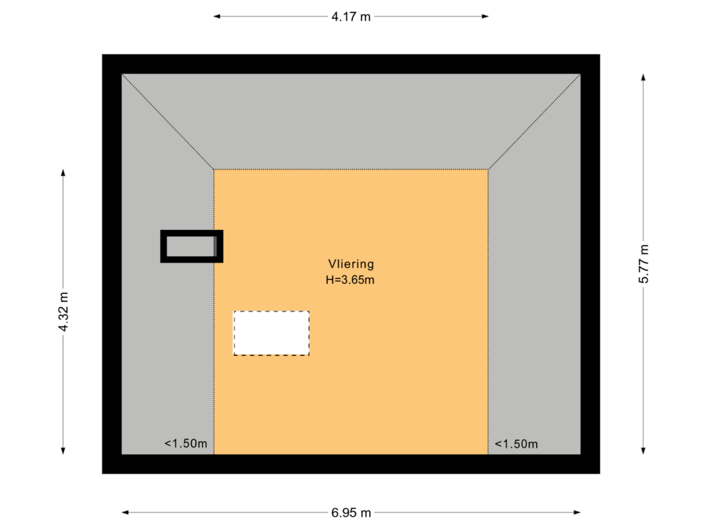 View floorplan of Tweede verdieping of Dorpsstraat 32