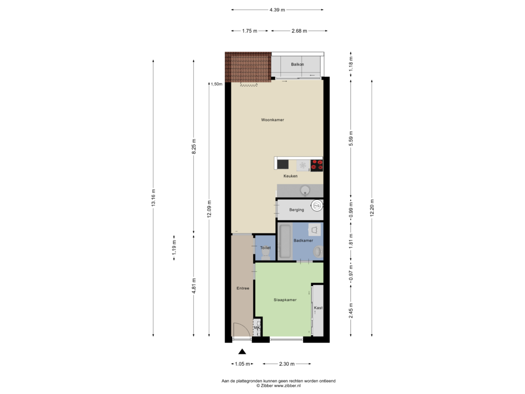 Bekijk plattegrond van Appartement van Prins Hendrikstraat 6