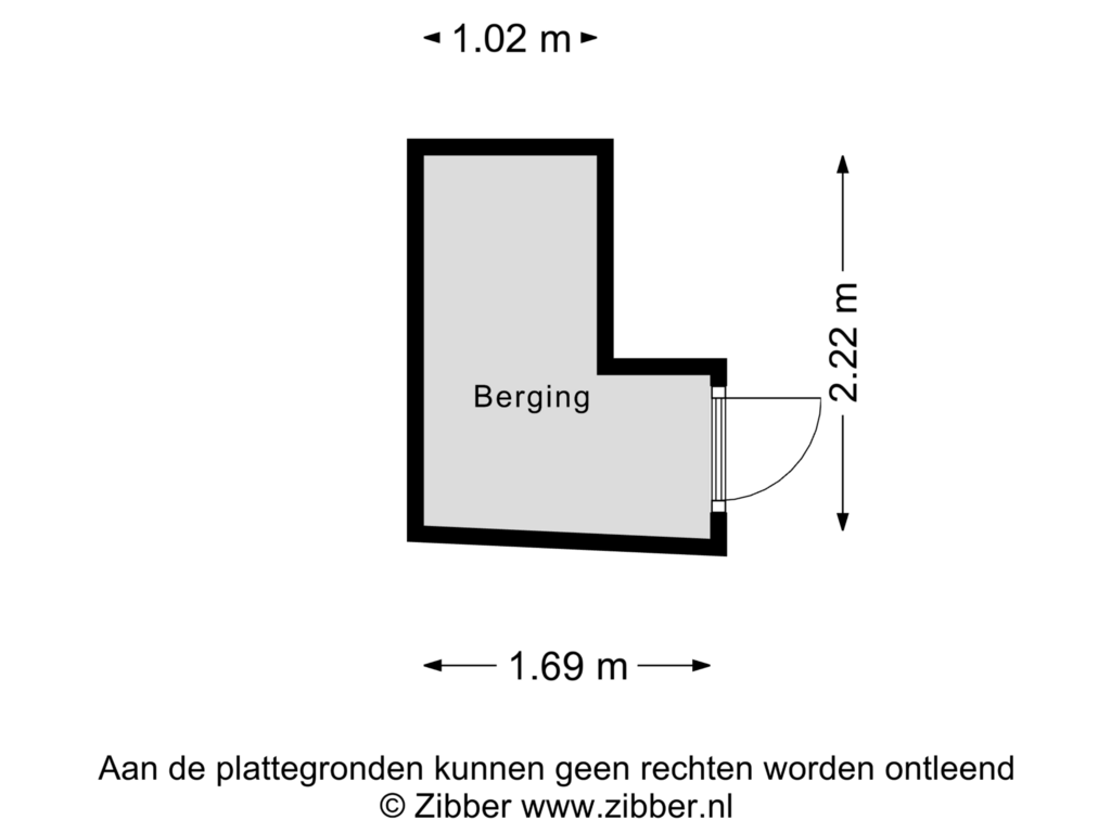 Bekijk plattegrond van Berging van Prins Hendrikstraat 6