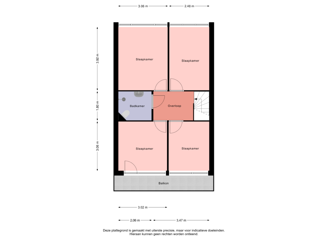 Bekijk plattegrond van 2e Verdieping van Thorbeckestraat 80