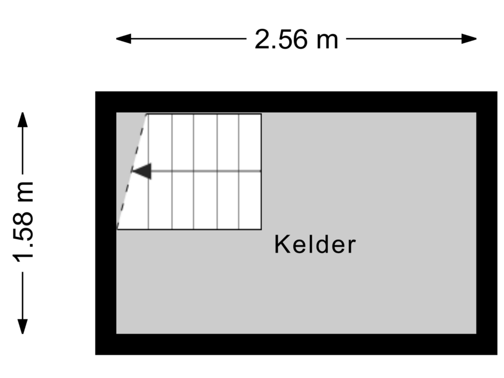 Bekijk plattegrond van Kelder van Brahmslaan 1