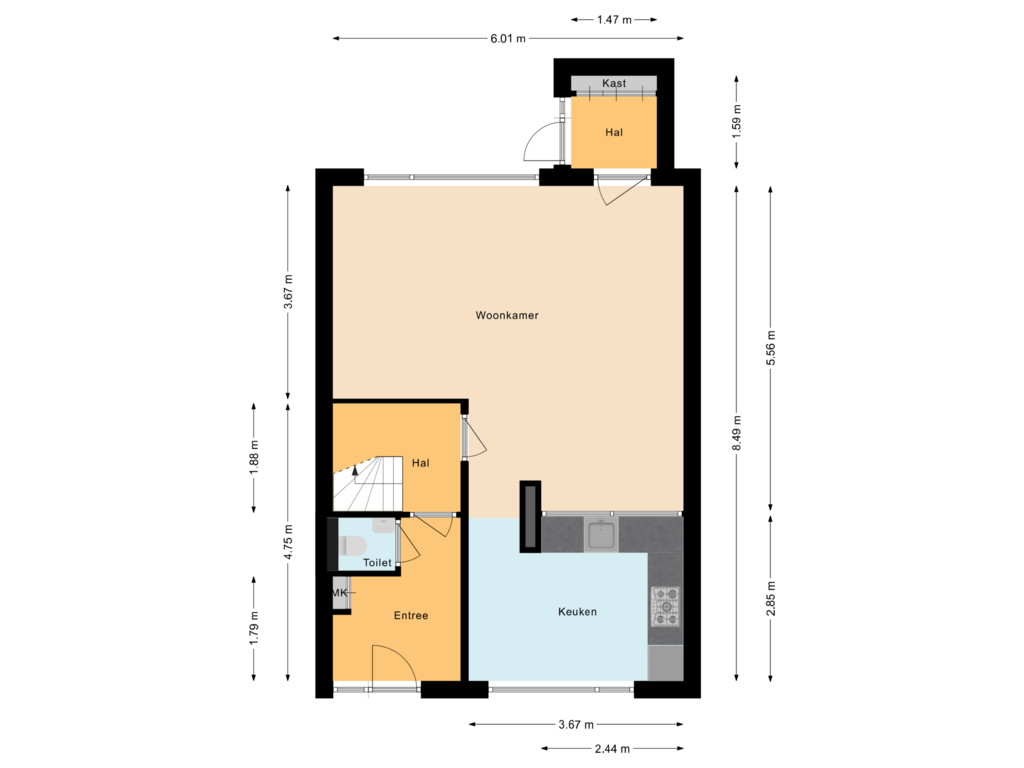 View floorplan of Begane grond of Beukenrode 188