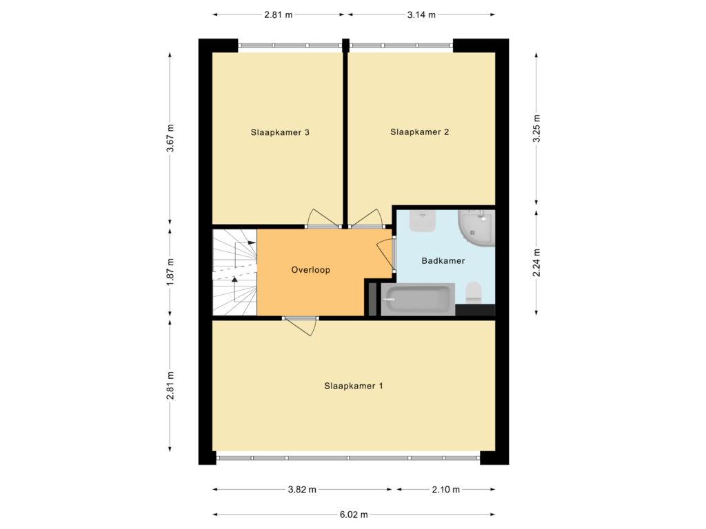 View floorplan of Eerste verdieping of Beukenrode 188